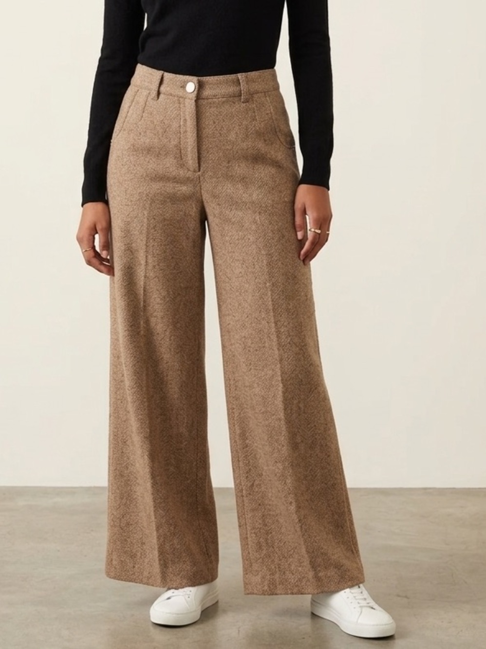 Wit & Wisdom Whitney Ab Solution Slimming‎ Wide Leg Herringbone Pants - 8P